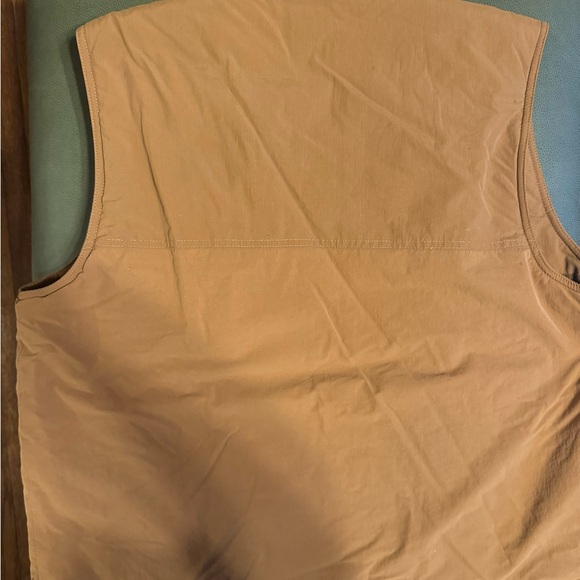 The American Outdoorsman Brown Vest Sz Large, Navy Lining - Picture 2 of 5